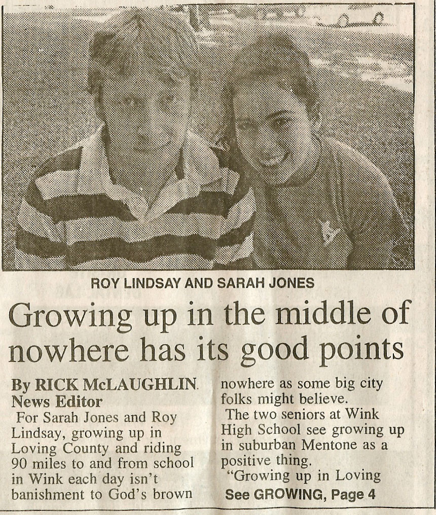 Sarah Jones & Roy Lindsay, Loving County, Texas
