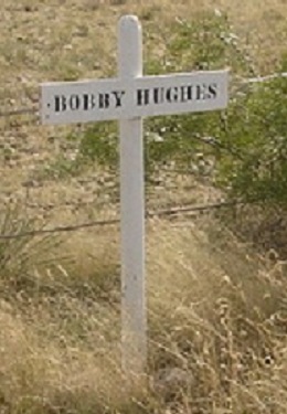grave marker of Bobby Hughes
