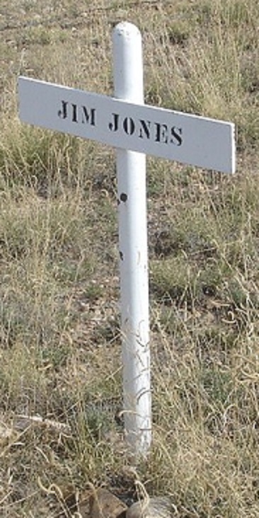 grave marker of Jim Jones