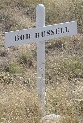 grave marker of Bob Russell