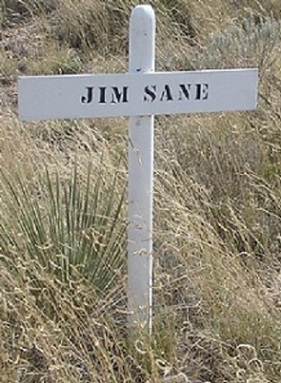 grave marker of Jim Sane