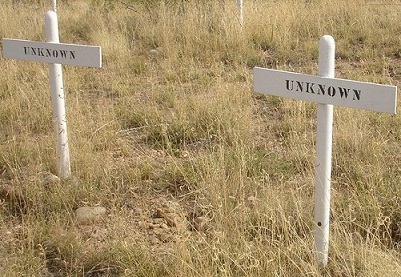 grave marker of Unknown Adult Female
