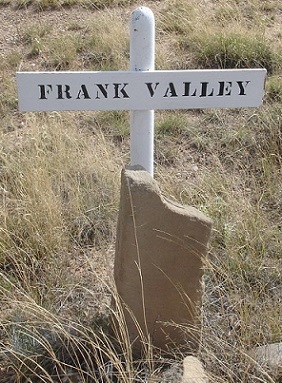 grave marker of Frank Valley