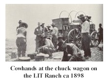 Cowhands at the chuckwagon